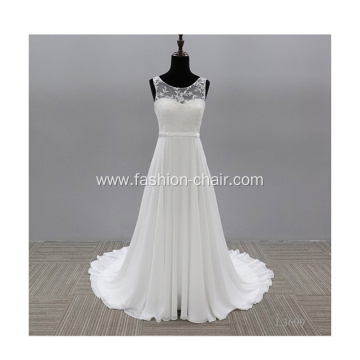 Fashion Gaun Pengantin Lace Embroidered Bride Gown Bondage Low Back White wedding gown wedding dress